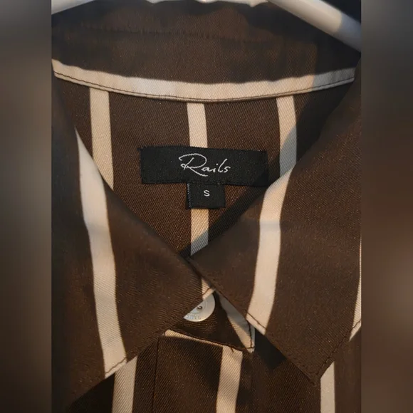 Rails Matching Set Elias Top Damani Pant Brown Line Art Size Small - Picture 13 of 16